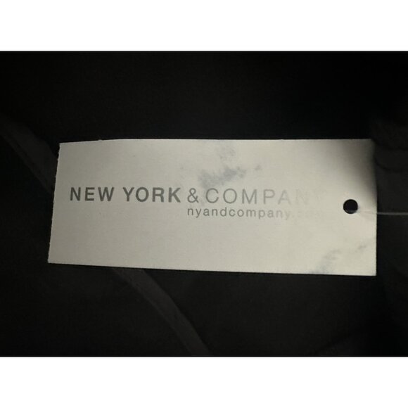 NY&C 7th Design Straight Leg Stretch Waist Black Work Pants Size 6 - Picture 9 of 11